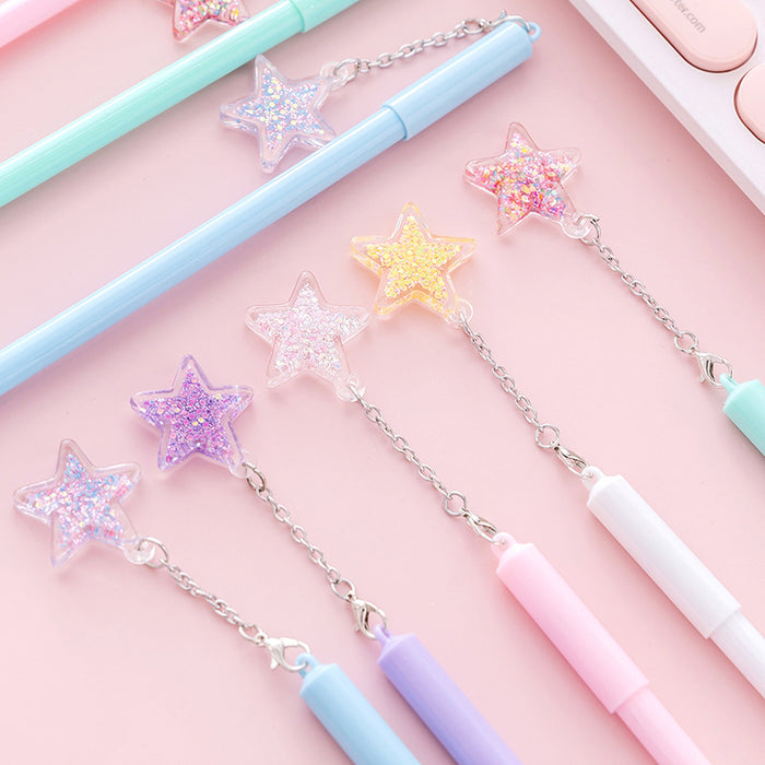 Wholesale ballpoint pen plastic cute star pendant JDC-BP-XuF010