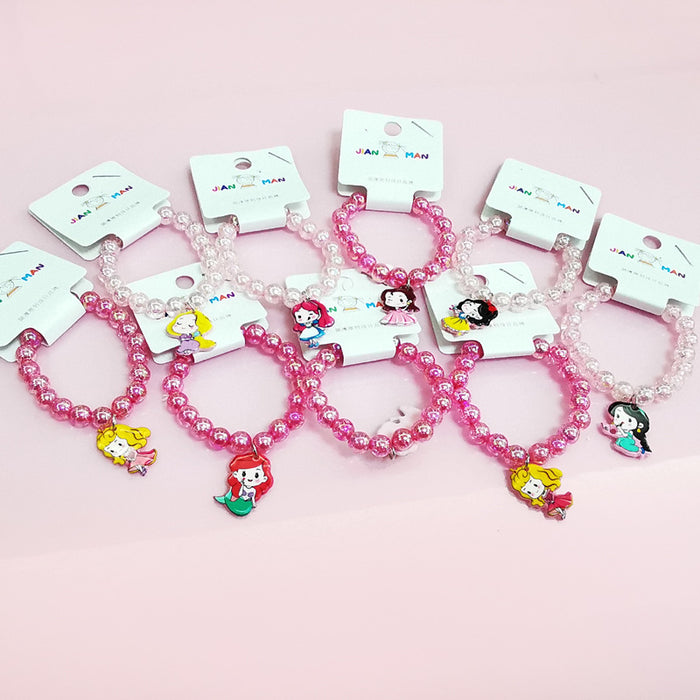 Wholesale baby girl children cartoon jewelry princess bracelet MOQ≥10 JDC-BT-Jianman001