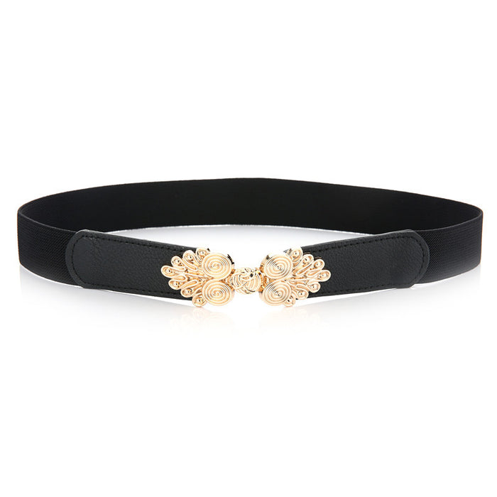 Jewelry WholesaleWholesale Elastic Waistband Rhinestone Leather Belt JDC-WB-JianK006 Womenbelt 简扣 %variant_option1% %variant_option2% %variant_option3%  Factory Price JoyasDeChina Joyas De China