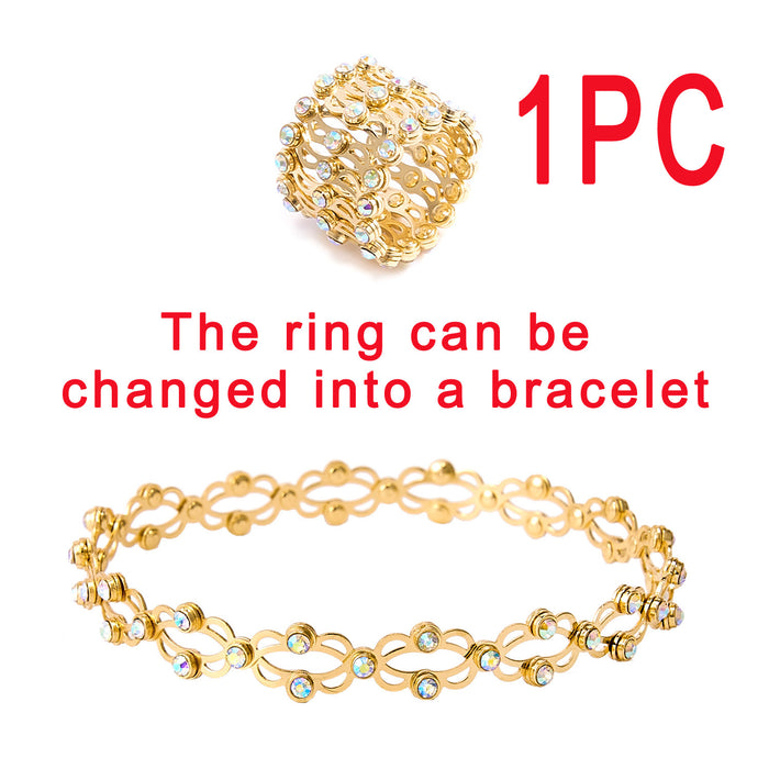 Wholesale Retractable Transformable Copper Bracelet Ring JDC-RS-YinH002