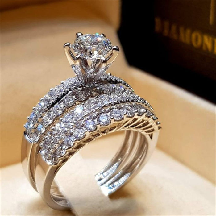 Jewelry WholesaleWholesale Alloy Rhinestone Couple Ring JDC-RS-Changy001 Rings 畅赢 %variant_option1% %variant_option2% %variant_option3%  Factory Price JoyasDeChina Joyas De China