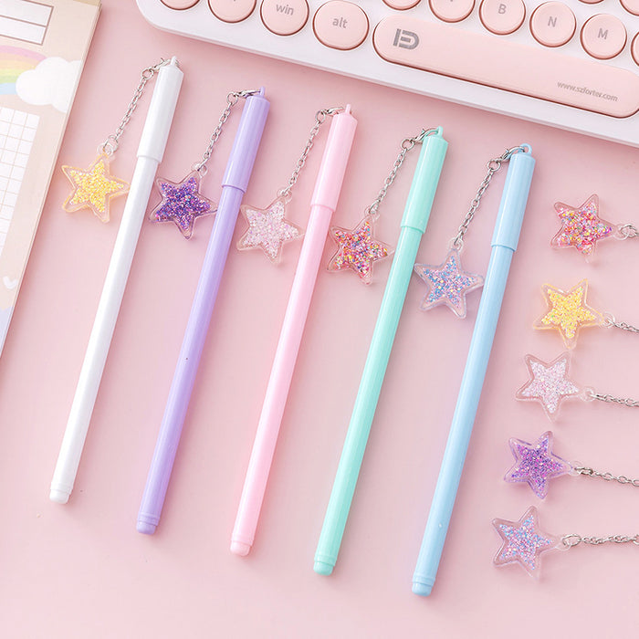 Wholesale ballpoint pen plastic cute star pendant JDC-BP-XuF010