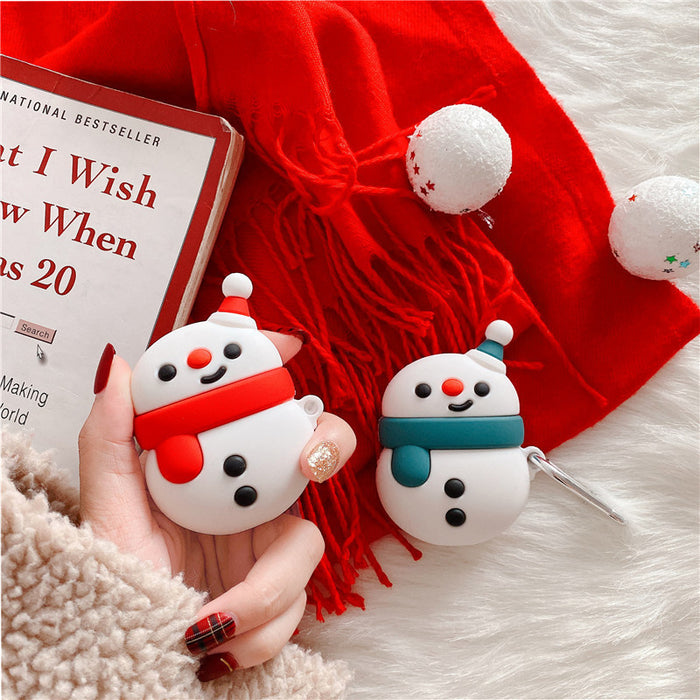 Wholesale Airpods1/2 Headphone Case Silicone Christmas Cute Snowman MOQ≥2 JDC-EPC-ATSR001