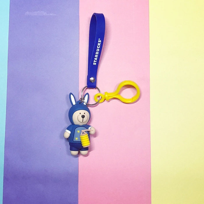 Jewelry WholesaleWholesale Cartoon Coffee Bear Silicone Keychain MOQ≥2  (F) JDC-KC-ShuoK004 Keychains 朔柯 %variant_option1% %variant_option2% %variant_option3%  Factory Price JoyasDeChina Joyas De China