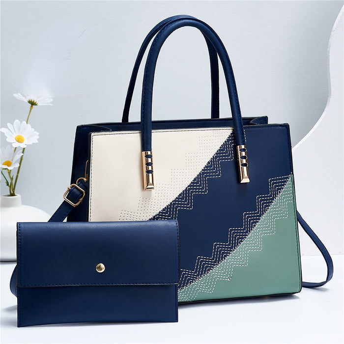 Wholesale Shoulder Bag PU Stitching Contrast Color Handbag Diagonal JDC-SD-haim012