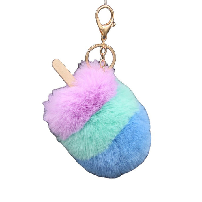 Jewelry WholesaleWholesale ice cream hairball keychain JDC-KC-Zuge053 Keychains 祖格 %variant_option1% %variant_option2% %variant_option3%  Factory Price JoyasDeChina Joyas De China