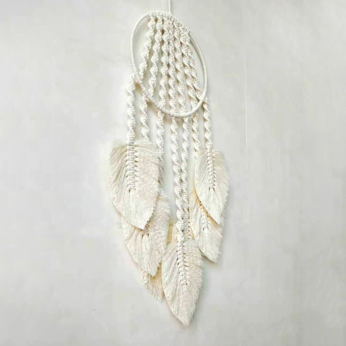 Wholesale Cotton Thread Iron Ring Leaves Tapestry Weave Dreamcatcher MOQ≥2 JDC-DC-ZH007