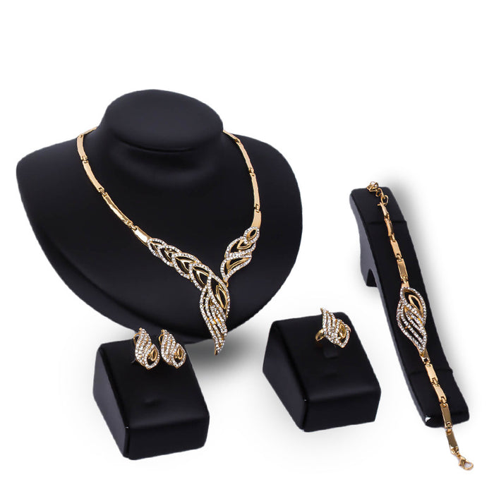 Jewelry WholesaleWholesale Alloy Rhinestone Necklace Earrings Bracelet Ring Set MOQ≥3 JDC-BT-XiS005 Bracelet 希世 %variant_option1% %variant_option2% %variant_option3%  Factory Price JoyasDeChina Joyas De China