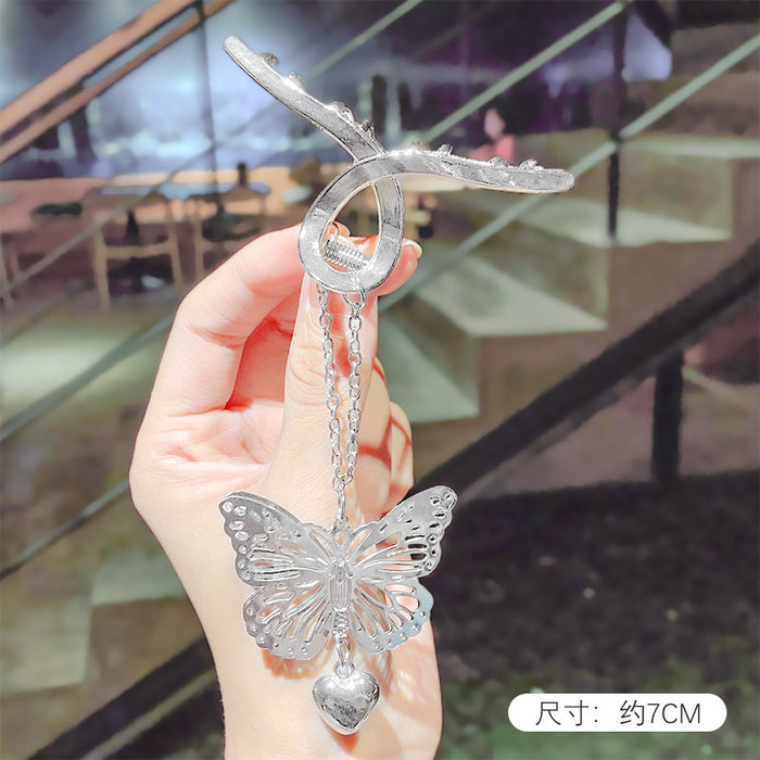 Wholesale Simple Metal Large Grab Clip Butterfly Love JDC-HC-Hengx004