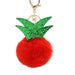 Jewelry WholesaleWholesale Small Pineapple Cartoon Plush Pendant Hair Ball Keychain JDC-KC-Zuge069 Keychains 祖格 %variant_option1% %variant_option2% %variant_option3%  Factory Price JoyasDeChina Joyas De China