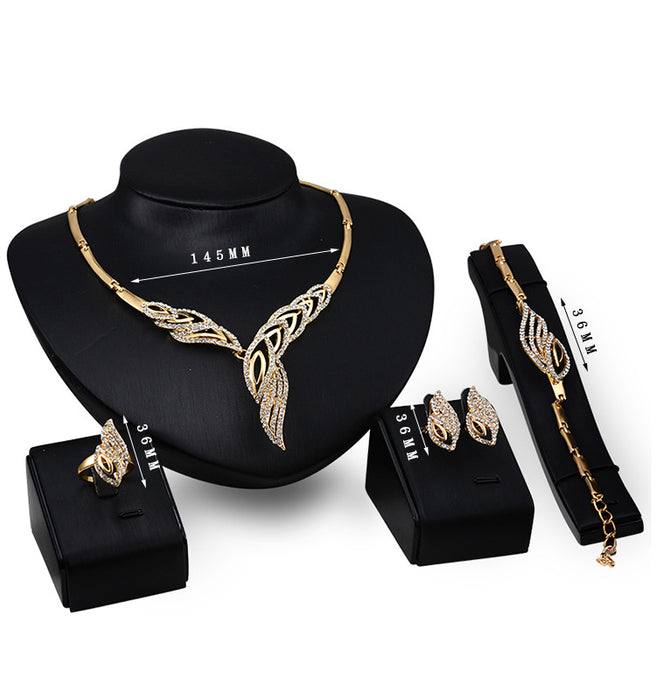 Jewelry WholesaleWholesale Alloy Rhinestone Necklace Earrings Bracelet Ring Set MOQ≥3 JDC-BT-XiS005 Bracelet 希世 %variant_option1% %variant_option2% %variant_option3%  Factory Price JoyasDeChina Joyas De China