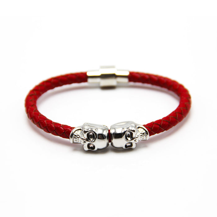 Wholesale Bracelet Leather Skull MOQ≥2 JDC-BT-ZiGe008