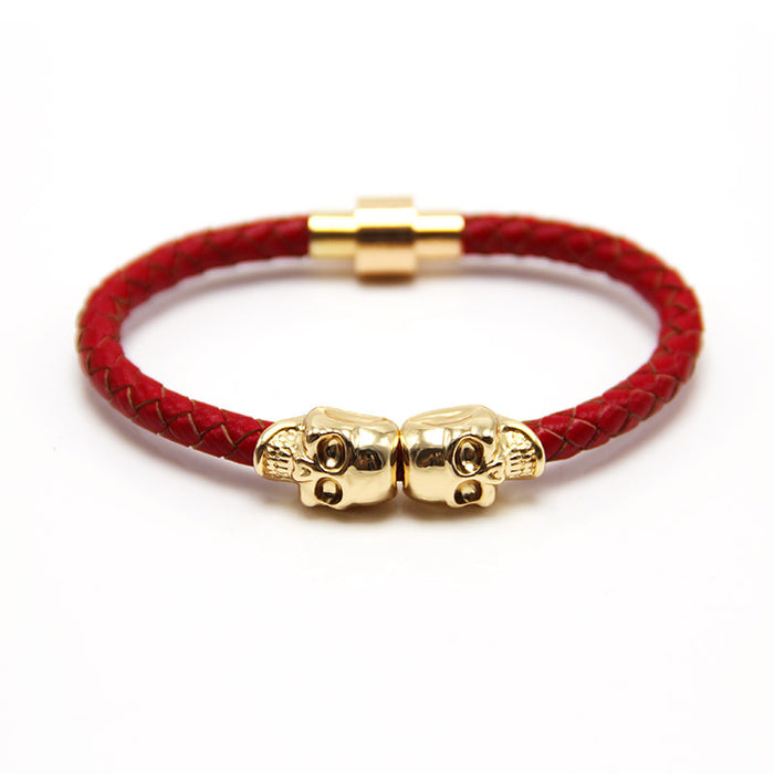 Wholesale Bracelet Leather Skull MOQ≥2 JDC-BT-ZiGe008