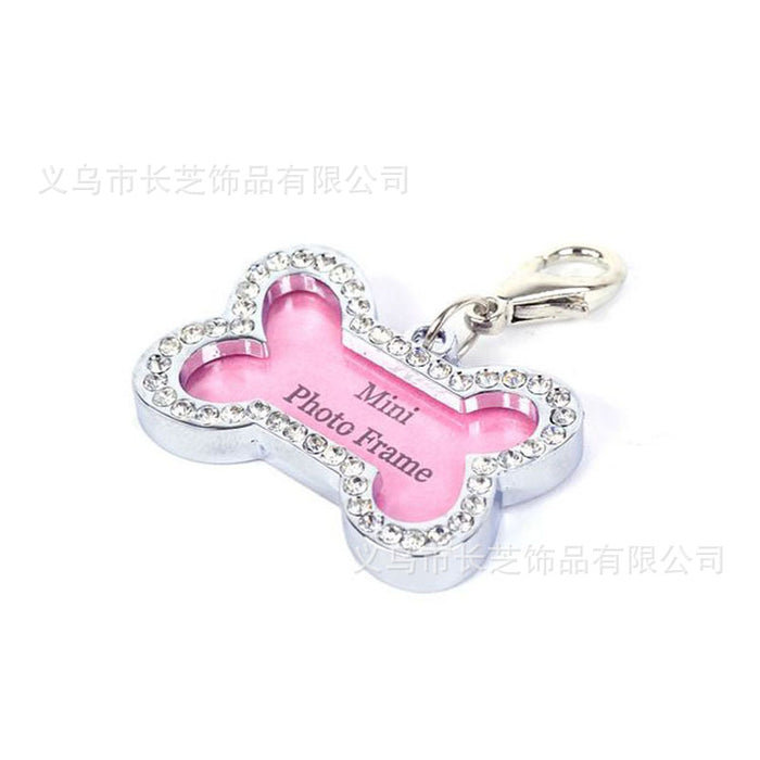 Wholesale Zinc Alloy Diamond Dog Tag MOQ≥3 JDC-PL-ChangZ003