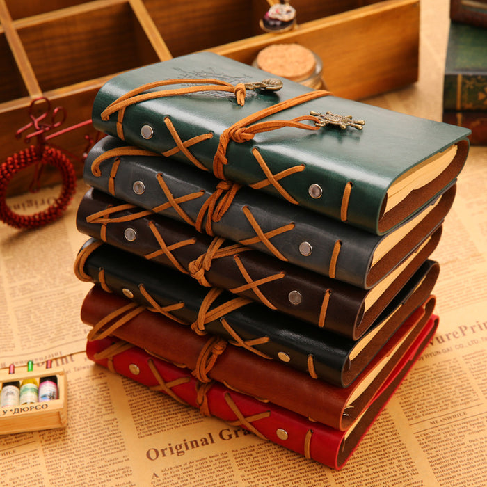 Wholesale Notebook PU Leather Kraft Paper Nautical Retro Loose-leaf MOQ≥2 JDC-NK-BoKe001