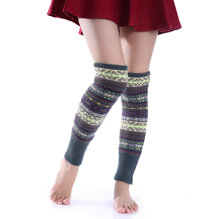 Wholesale Socks Acrylic Bohemian Camo Warm Leggings MOQ≥2 JDC-SK-Honghe001