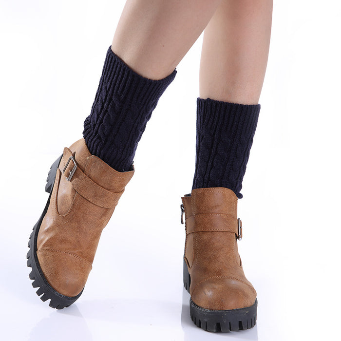 Wholesale Socks Acrylic Hemp Pattern Short Warm Leggings MOQ≥2 JDC-SK-Honghe003