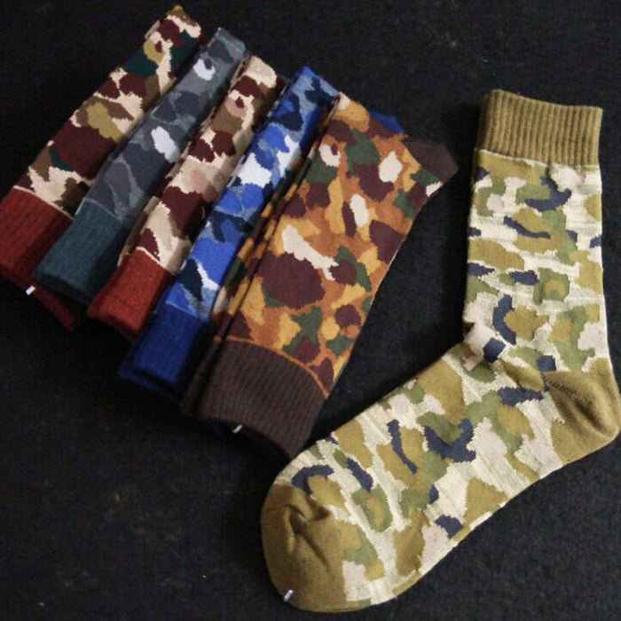 Wholesale Sock Cotton Mid Cylinder Breathable Sweat Absorption Camouflage JDC-SK-YiYan028