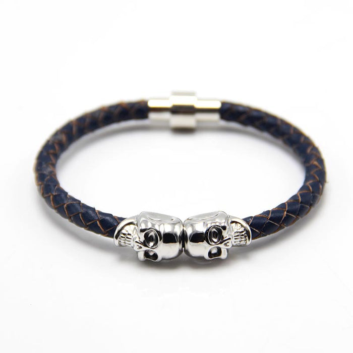 Wholesale Bracelet Leather Skull MOQ≥2 JDC-BT-ZiGe008