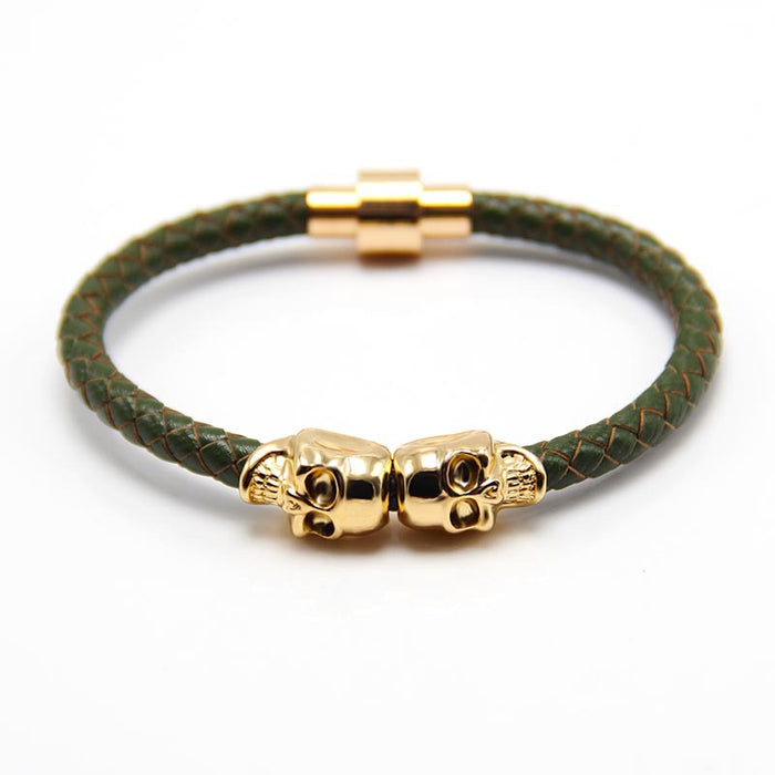 Wholesale Bracelet Leather Skull MOQ≥2 JDC-BT-ZiGe008