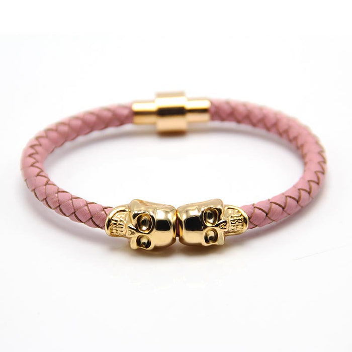 Wholesale Bracelet Leather Skull MOQ≥2 JDC-BT-ZiGe008