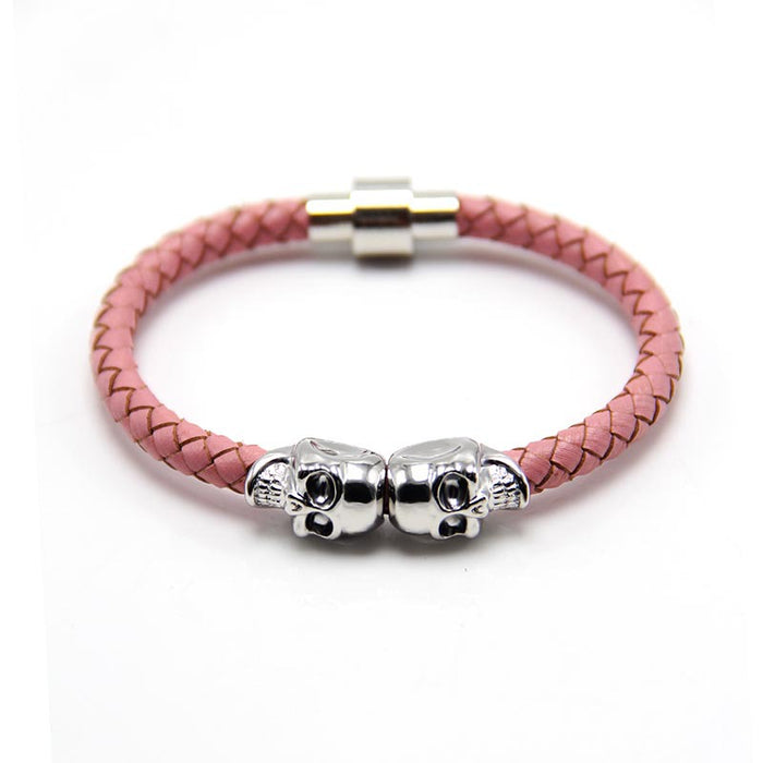 Wholesale Bracelet Leather Skull MOQ≥2 JDC-BT-ZiGe008