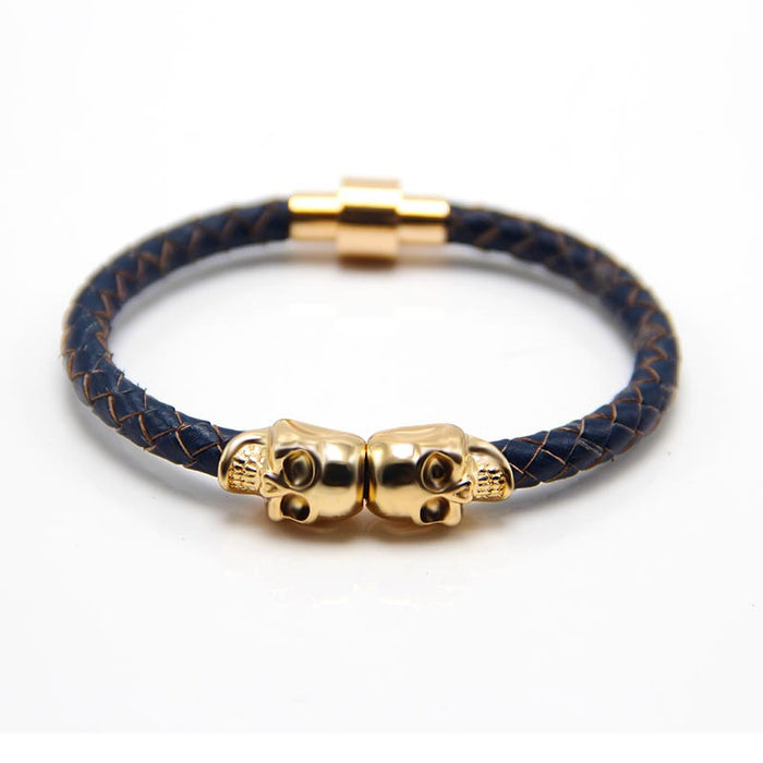 Wholesale Bracelet Leather Skull MOQ≥2 JDC-BT-ZiGe008