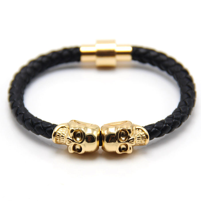 Wholesale Bracelet Leather Skull MOQ≥2 JDC-BT-ZiGe008