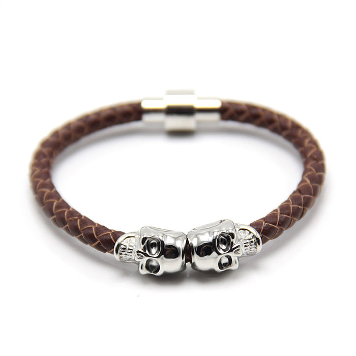 Wholesale Bracelet Leather Skull MOQ≥2 JDC-BT-ZiGe008