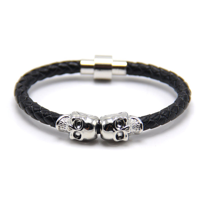 Wholesale Bracelet Leather Skull MOQ≥2 JDC-BT-ZiGe008