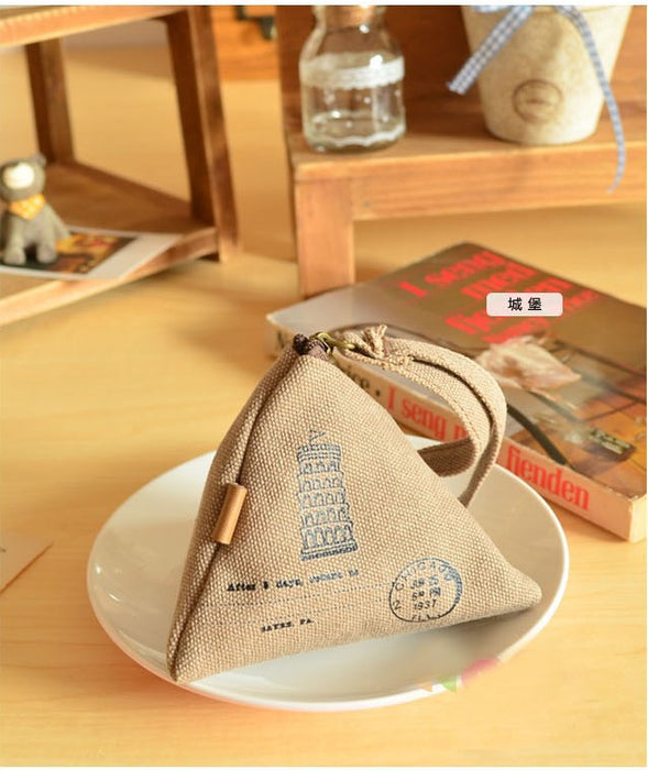 Wholesale cute creative canvas retro dumpling coin purse JDC-WT-MiX001