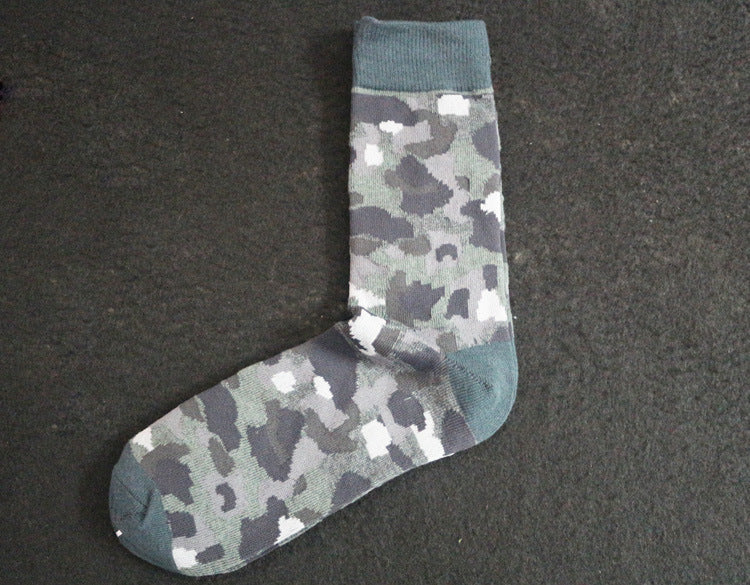 Wholesale Sock Cotton Mid Cylinder Breathable Sweat Absorption Camouflage JDC-SK-YiYan028