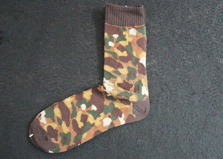 Wholesale Sock Cotton Mid Cylinder Breathable Sweat Absorption Camouflage JDC-SK-YiYan028