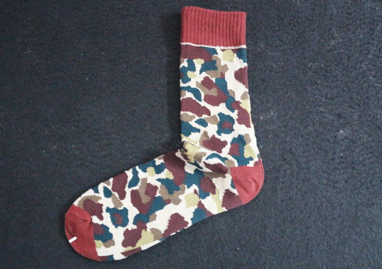 Wholesale Sock Cotton Mid Cylinder Breathable Sweat Absorption Camouflage JDC-SK-YiYan028