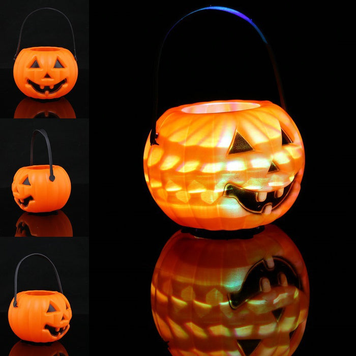 Wholesale Decorative Plastic Halloween Scene Portable LED Lighting Pumpkin Jar JDC-DCN-Meix001