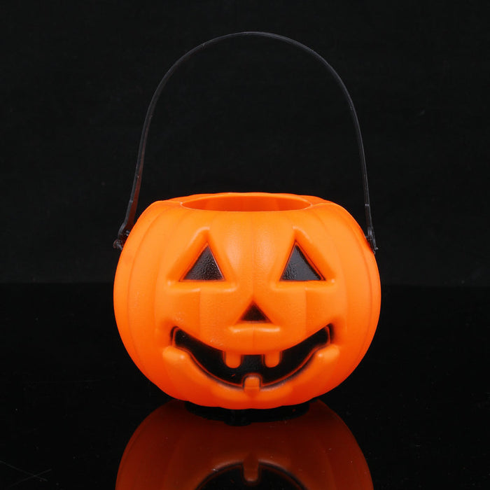 Wholesale Decorative Plastic Halloween Scene Portable LED Lighting Pumpkin Jar JDC-DCN-Meix001