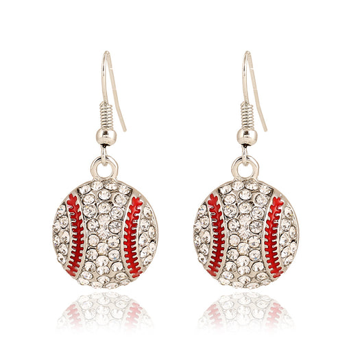 Jewelry WholesaleWholesale Fashion Diamond Baseball Earrings JDC-ES-LY007 Earrings 乐钰 %variant_option1% %variant_option2% %variant_option3%  Factory Price JoyasDeChina Joyas De China