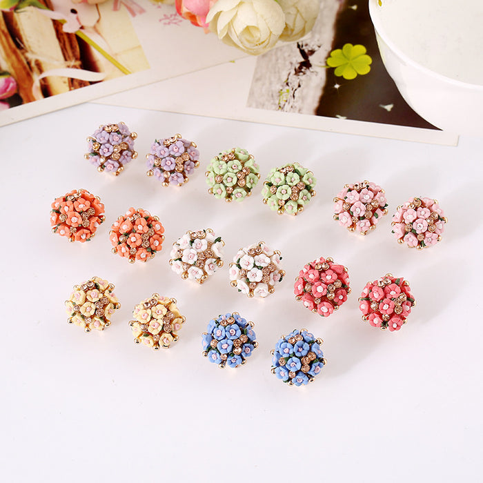 Jewelry WholesaleWholesale rose flower stud earrings JDC-ES-KaiQ030 Earrings 凯庆 %variant_option1% %variant_option2% %variant_option3%  Factory Price JoyasDeChina Joyas De China