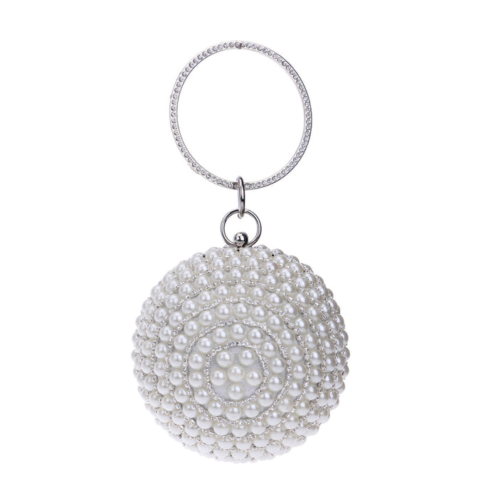 Wholesale pearl evening bag ladies handbag round shape JDC-HB-YMi002