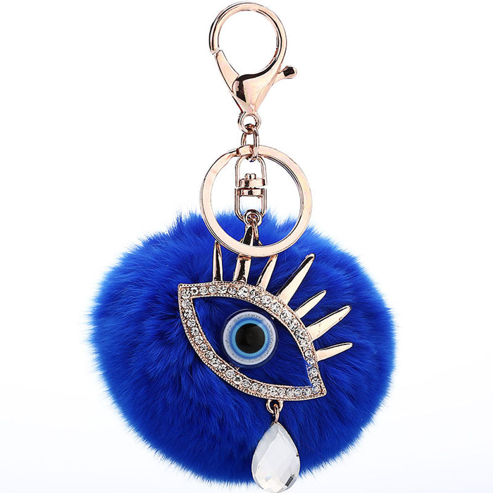 Jewelry WholesaleWholesale Diamond Devil's Eye Keychain Water Drop Accessories MOQ≥2 JDC-KC-MaiM001 Keychains 麦苗 %variant_option1% %variant_option2% %variant_option3%  Factory Price JoyasDeChina Joyas De China