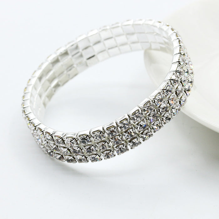 Jewelry WholesaleWholesale Full Diamond Single Row Elastic Bracelet Shiny JDC-BT-D111 Bracelet 晴雯 %variant_option1% %variant_option2% %variant_option3%  Factory Price JoyasDeChina Joyas De China