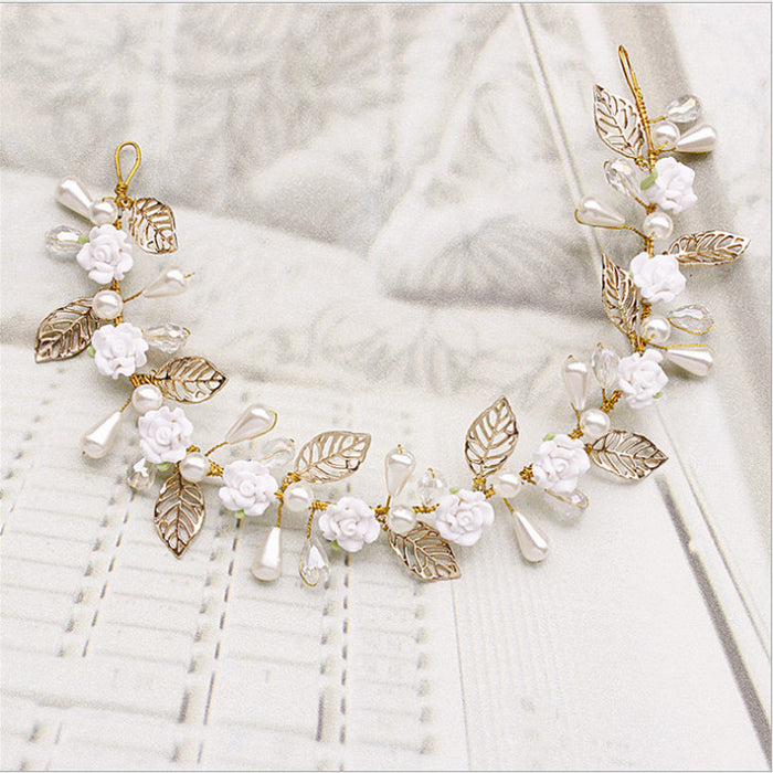 Wholesale Gold Leaf Handmade Wedding Accessories MOQ≥2 JDC-HD-DengH003