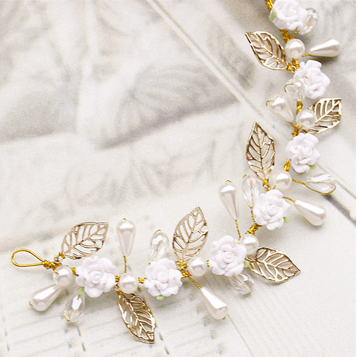 Wholesale Gold Leaf Handmade Wedding Accessories MOQ≥2 JDC-HD-DengH003