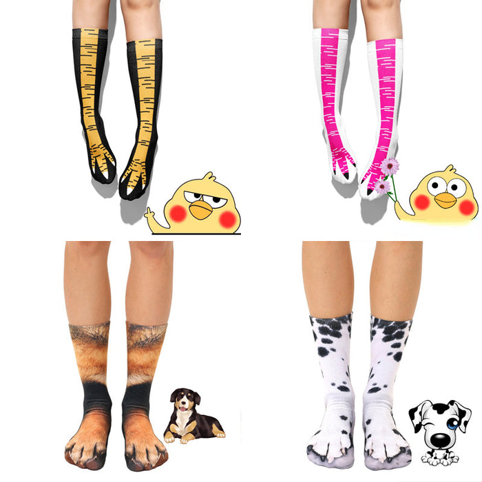 Wholesale Chicken Feet Socks Funny 3D Printing Socks Funny JDC-SK-HWa002