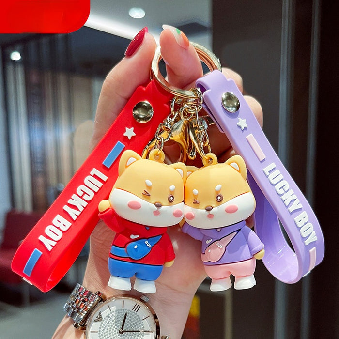 Jewelry WholesaleWholesale cartoon Achai animal soft glue doll keychain JDC-KC-GSXM065 Keychains 萌叙 %variant_option1% %variant_option2% %variant_option3%  Factory Price JoyasDeChina Joyas De China