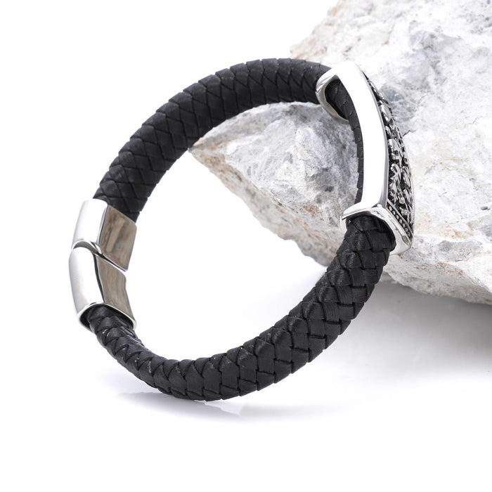 Wholesale Bracelet Titanium Steel Carved Skull Belt Men's Bracelet MOQ≥2 JDC-BT-HaiT002