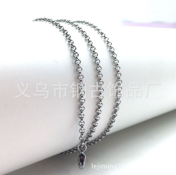 Wholesale Necklace Titanium steel Stainless steel chain MOQ≥2 JDC-NE-GangGu007