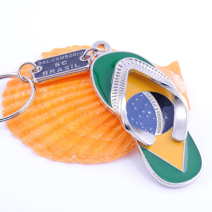 Wholesale Brazil Slippers Metal Keychain JDC-KC-BS010