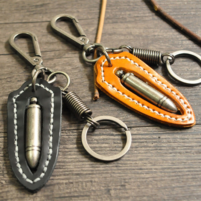 Wholesale Leather Alloy Bullet Keychain JDC-KC-HDa001