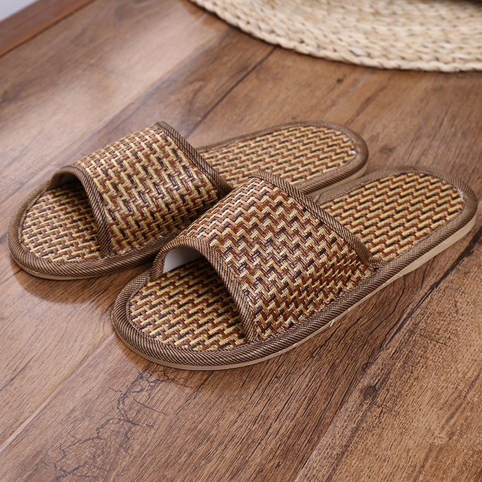 Wholesale natural tropical vine couple home slippers JDC-SP-BaoX002